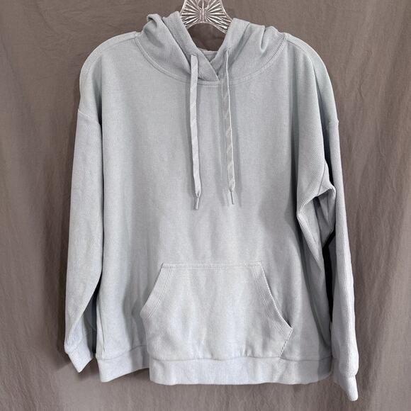 Marc New York Andrew Marc Serenity Blue Hoodie Pullover Sweatshirt Size M - Picture 2 of 13